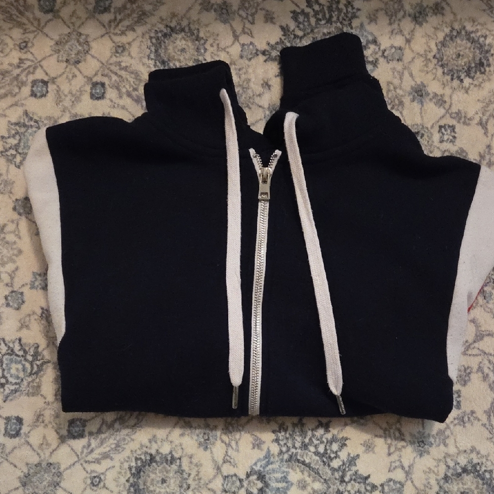 cropped athletic zip up hoodie